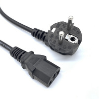 Câble d'alimentation Schuko IEC C13 à prise Euro de longueur personnalisée, 16A, pour PC, moniteur, Epson, imprimante HP, TV, extérieur