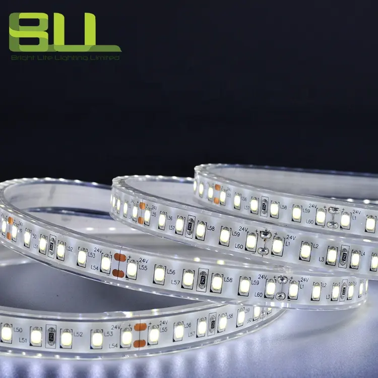 Dış dekorasyon için su geçirmez LED şerit IP68 120led soğuk beyaz 8mm genişlik 2835 led şerit