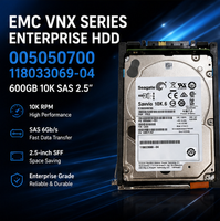 Pour disque dur SAS EMC 600G 10K RPM 005050700 V6-2S10-600 avec plateau pour le système de stockage unifié série VNX