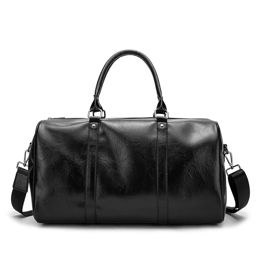 Custom Vegan leather duffle bag For Men Outdoor Business Travel Storage Bag Luggage Carry On Bag Handbag