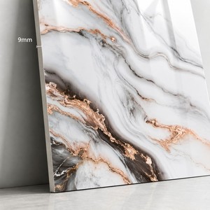 Carreaux de sol en porcelaine effet marbre <span class=keywords><strong>blanc</strong></span> mat 120x60 pour salon, avec veines dorées et gris foncé fluides - Product Image 3