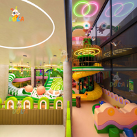 Aire de jeux intérieure clé en main sur le thème de la jungle, château gonflable, équipement de terrain de jeux pour enfants de qualité commerciale avec certification CE TUV