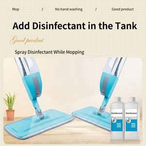 Mopa con Botella Desmontable, Rotación de 360°, Panel Grande de Microfibra, Almohadillas Lavables y Reemplazables, para Limpieza de Pisos de Madera, en Húmedo y Seco, con Pulverizador - Product Image 4