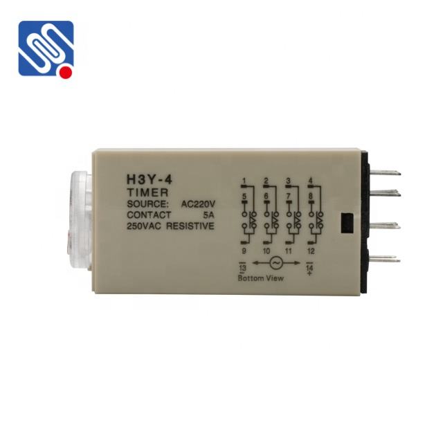 Meishuo H3Y-4 AC 24V 110V 220V 14pins 5A Small High Precision Power on Delay Time Relay