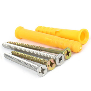 Anclaje de expansión de nailon de alta resistencia, anclaje de plástico para pared con tornillo para paneles de yeso de acero inoxidable o zincado en color - Product Image 1