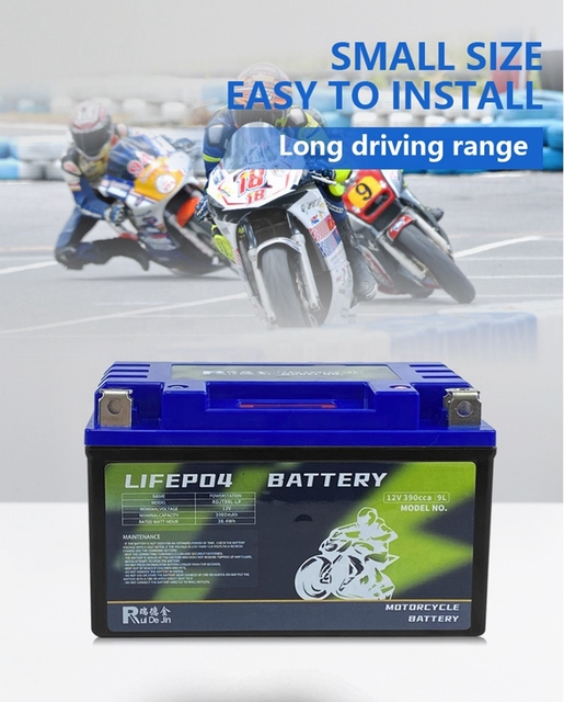 ODM 2ah3ah4ah5ah10ah Lithium-ion Motorcycle Starter Battery Rechargeable Maintenance Free 12Velectric Motorcycle Lithium Battery
