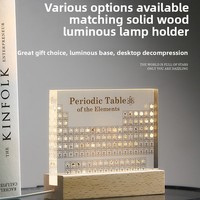Tableau périodique des éléments en acrylique 3D Lampe de table moderne avec éléments réels DC LED 7 couleurs Cadeau de professeur pour enfants et adultes