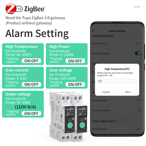 TO-Q-SY2-JZT TUYA ZigBee <span class=keywords><strong>Disjoncteur</strong></span> Intelligent avec Mesure 1-63A Interrupteur de Télécommande Sans Fil Produits Smart Life TONGOU - Product Image 3
