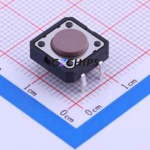 PTS125SM43-2LFS Tactile Switch Through hole-4P,12x12mm Switch Single Pole Single Throw Round Button 1.8N Through Hole - Product Image 1