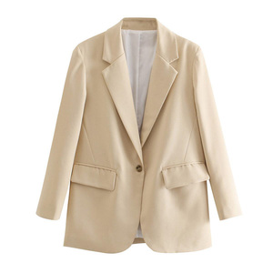 R30217S abbigliamento <span class=keywords><strong>donna</strong></span> sartoriale Blazer abiti larghi da ufficio Lady Blazer Casual formali abiti da esterno di grandi dimensioni cappotto elegante - Product Image 5