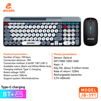Jeqang JB-391BT + 2.4G ergonomique sans fil clavier souris ensemble Membrane USB Interface plastique matériel ciseaux ordinateur portable nouveau