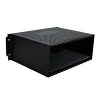 Caja Metálica de Control Industrial Electrónico de Acero Galvanizado y Lámina de Aluminio Anodizado Personalizada de 5U