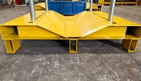 Étagère de stockage robuste en acier pour bobines, palette métallique en V avec poteaux de butée réglables, capacité 4000 kg