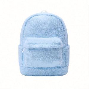 Hot Sale Personalized Embroidered Sherpa Soft Teddy Plush <b>Backpack</b> Soft Plush Fluffy Kids School <b>Backpack</b> - Product Image 3