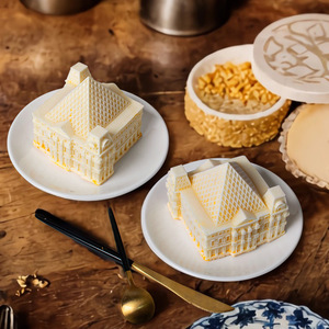 Moule en silicone DIY fait main, écologique, résistant à la chaleur, <span class=keywords><strong>de</strong></span> qualité alimentaire, pour gâteau <span class=keywords><strong>mousse</strong></span> d'anniversaire, crème glacée, motif <span class=keywords><strong>Louvre</strong></span> créatif - Product Image 3