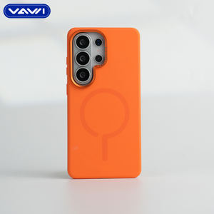 Чехол для телефона VAWI S009 из жидкого силикона с металлической рамкой для объектива для <span class=keywords><strong>Samsung</strong></span> S24 S25 S26 Ultra и iPhone, магнитный силиконовый чехол - Product Image 1