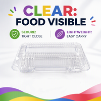 Boîte d'emballage jetable en plastique transparent pour boulangerie, pâtisserie, gâteau, conteneur de stockage