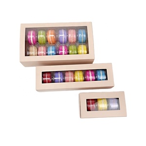 Hộp Quà Tặng Ngăn Kéo Giấy 3 6 12 Macaron Thiết Kế Theo Yêu Cầu Với Hộp Tráng Miệng Cửa Sổ Trong Suốt - Product Image 2