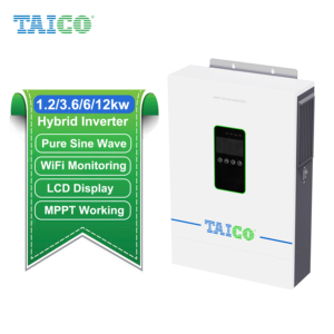 Двойной MPPT Pro TAICO 12 кВт 6 кВт 3,6 кВт 1,2 кВт 12 В 24 В 48 В инвертор 220 В <span class=keywords><strong>PV</strong></span> вход Wi-Fi управление Инвертор солнечной энергии - Product Image 1