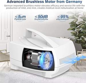 Mesin nebulizer rumah profesional genggam, nebulizer sistem kompresor pernapasan kabut Inhaler - Product Image 2