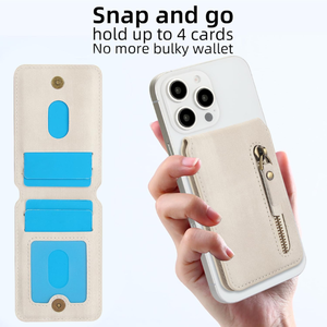 Mobile Phone Bag PU Leather Desktop Phone <strong>Holder</strong> &amp; Card Wallet Strong Magnetic RFID Blocking <strong>iPhone</strong> 17 Compatible Plain Design - Product Image 5