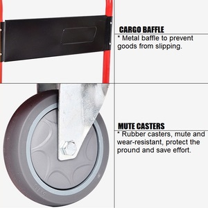 Carro de empuje manual a buen precio plegable 150kg 300kg 500kg plataforma de perfil de acero Carro de carga - Product Image 5