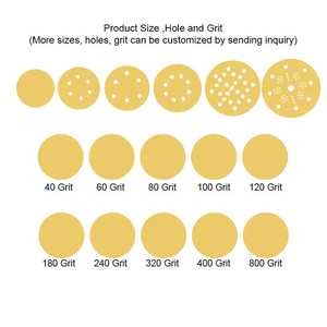 Kfz-Schleifpapier 150mm Schleif scheiben Klett verschluss Keramik-Klett scheibe 6-Zoll-Polierpapier - Product Image 5