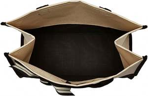 Initial Medium Canvas Tote <b>Bags</b> Everyday Use Custom Logo Plain Pattern Cotton Handle Zipper Vegetables Packing <b>Gifts</b> Shopping - Product Image 4