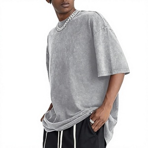 Camiseta Oversize de Algodón 100% de Peso Pesado con Lavado Ácido y Corte Holgado para Hombre, con Logotipo de Marca Personalizado Serigrafiado en la Espalda, Venta Directa de Fábrica - Product Image 2
