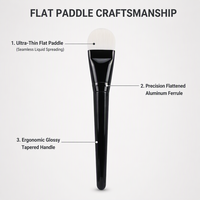 Pinceau Fond de Teint Plat Ultra Fin à Tête Plate en Microfibres Non Absorbantes pour un Application Sans Traces de Base Liquide – Outil OEM Vente en Gros