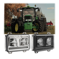 Phare de tracteur à feux de croisement Emark pour phare John Dee-re 5620 5720 5820 6020 6930 PREMIUM 4x6 pouces