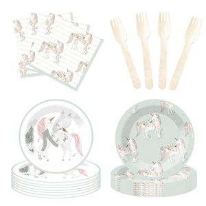 Decoraciones de Cumpleaños de Unicornio DAMAI para Niñas, Juego de Platos y Servilletas de Unicornio, Fiesta de Unicornio para Baby Shower - Product Image 4