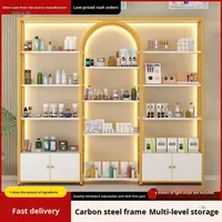 Meuble de présentation de luxe léger, étagère de rangement pour cosmétiques, présentoir multifonctionnel pour salon de beauté et manucure, support de fond