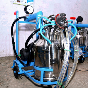Machine à traire portable en acier inoxydable avec pompe à vide pour vaches laitières, équipement de traite pour usage agricole et commercial - Product Image 2