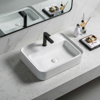 Lavabo de salle de bain en céramique haute température à poser sur comptoir