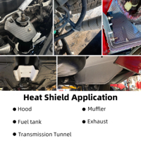 Lembaran Pelindung Panas Aluminium Embossed Fleksibel untuk Mobil, Penghalang Panas, Pelindung Mesin, Peredam Knalpot Motor