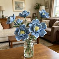 Pot de fleurs en céramique artificielle fait main avec tiges insérées pour aménagement paysager, bonsaï et arrangements floraux - Style japonais/Instagram