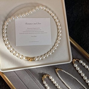 Collar de Perlas Barrocas Personalizado para Mujer, Perlas de Imitación de Agua Dulce, Cuentas de Concha, Pulsera de Cadena de Lujo Hecha a Mano, Regalo de Joyería - Product Image 4