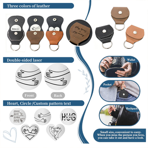 Moneda de Regalo Personalizada con Mensaje Grabado a Láser y Bolsa de Cuero PU, para Pensar en Ti - Product Image 5