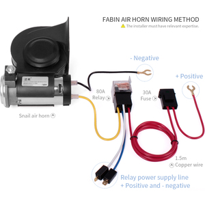 Mini bocina de aire con compresor y arnés de cableado para cualquier vehículo de 12V, superruidosa y compacta, 12V, 150dB, para coche, con compresor y arnés de cableado - Product Image 6
