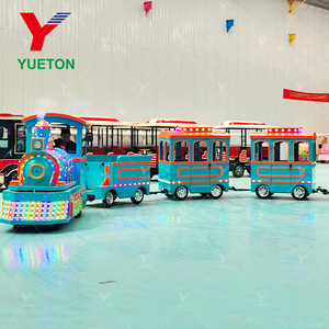 Train électrique sans rail pour enfants, certifié CE, 4 wagons, pour parcs d'attractions et centres commerciaux, petite taille, à vendre - Product Image 2