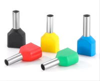 TE Double Cord End Terminal Cuivre Ferrules Manchon Fil Connecteur TE0508 TE1008 TE7508 TE1508 TE2508 Splice Cord End Terminal