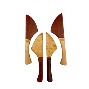 Couteaux à fromage en bois avec manche en bois, finition miroir, modernes et écologiques, pour le beurre – AZ ENTERPRISES pour table de mariage - Product Image 4