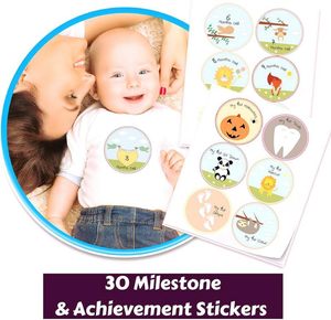First 5 Years Baby <strong>Memory</strong> Milestone Book Baby Boy <strong>Keepsake</strong> With Clean-Touch Ink Pad for Baby - Product Image 3