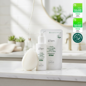 Makeprem Quality Safe Me Relief Leche Limpiadora Hidratante 200ml Set con Esponja Konjac y Limpiador Facial Recarga - Product Image 3