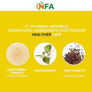 Capsules nutraceutiques premium pour la croissance des cheveux avec extrait d'ashwagandha et de palmier nain, améliorent le système immunitaire et favorisent la croissance des cheveux - Product Image 6