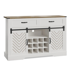 Puerta <span class=keywords><strong>de</strong></span> Granero Moderna Ajustable, Aparador Blanco, Despensa <span class=keywords><strong>de</strong></span> Cocina, Gabinete <span class=keywords><strong>de</strong></span> Almacenamiento <span class=keywords><strong>de</strong></span> Vino y <span class=keywords><strong>Licor</strong></span> para Comedor, Sala <span class=keywords><strong>de</strong></span> Estar y Cocina - Product Image 3