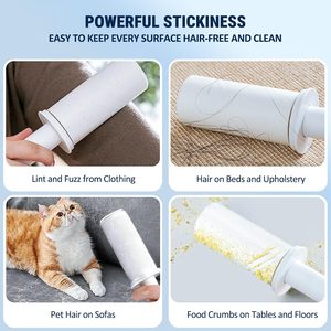 Mini rouleau anti-poils - Éliminateur de poils d'animaux à forte adhérence avec feuilles détachables, nettoyage rapide et facile pour les vêtements, utilisation nomade - Product Image 3