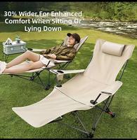 Silla Plegable de Acero Inoxidable Moderna para Camping, Venta Directa de Fábrica, con Soporte Lumbar y Respaldo Acolchado para Uso en Exteriores