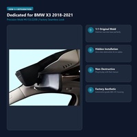 Caméra de tableau de bord cachée pour BMW X3 2018-2021 G01 X4 G02 Double objectif 170 degrés Vision nocturne Montage sur rétroviseur